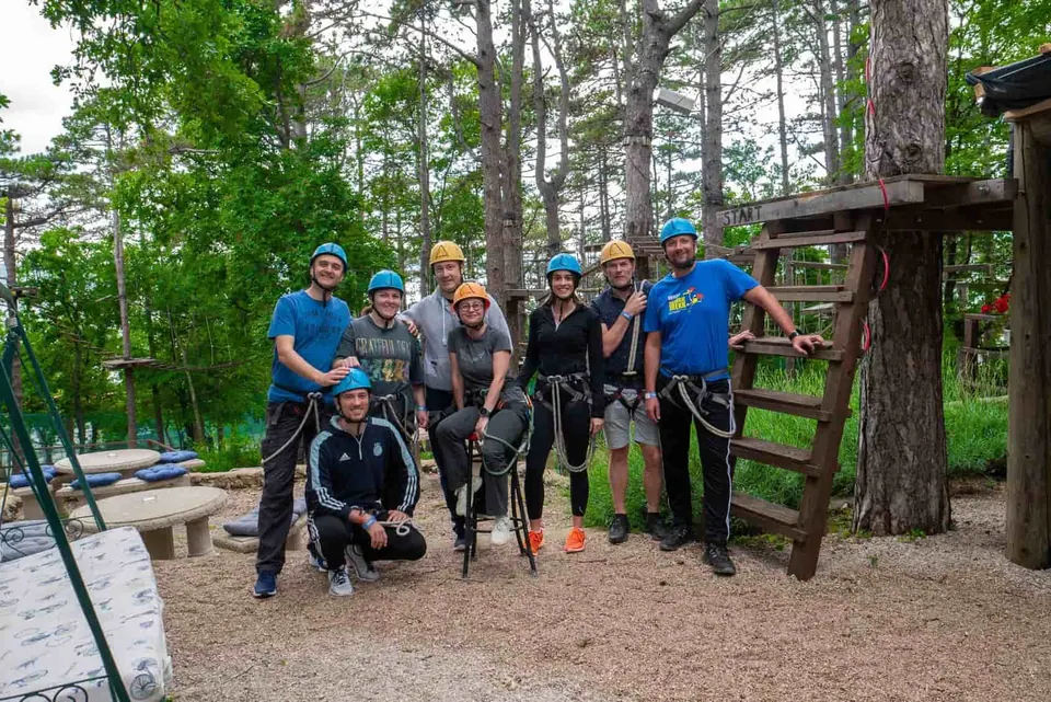 Group activity and team building at Adrenalin Park Crikvenica